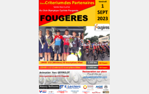  1er septembre 2023 Critérium des partenaires du Club Olympique Cycliste Fougerais
